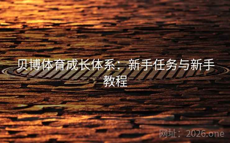 贝博体育成长体系：新手任务与新手教程  第2张