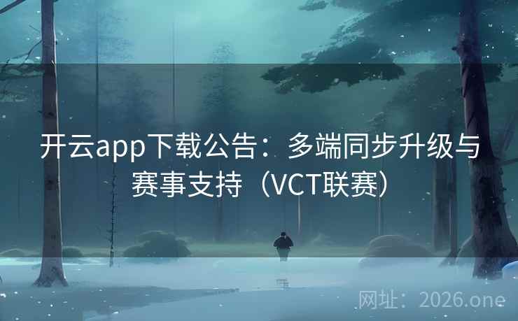 开云app下载公告：多端同步升级与赛事支持（VCT联赛）  第2张