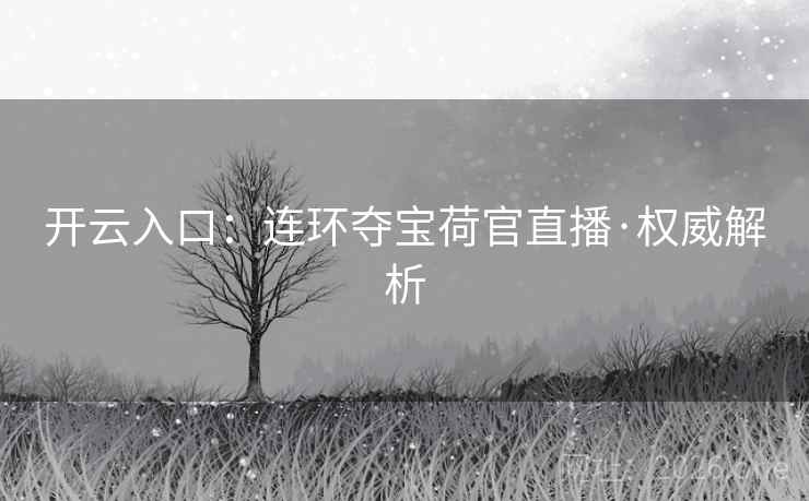 开云入口：连环夺宝荷官直播·权威解析  第2张